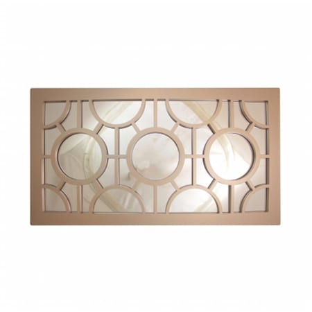 Purely Pecan 25.5 in. Oyster Gray Geometrical Circles Decorative Rectangular Wall Mirror 31812268